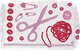 Pouch 18cm Sewing kit Red