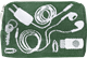 Kulturbeutel 12cm Kabel Grün