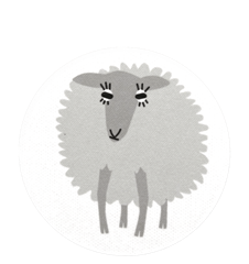 Untersetzer Schaf Weiss