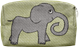 Pochette 18cm Éléphant Vert
