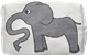 Pochette 18cm Éléphant Blanc