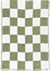 Kitchen towel Checkered Green white