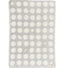 Torchon Marguerites Gris Clair