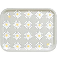 Tablett Wiesen-Margerite Medium Grau