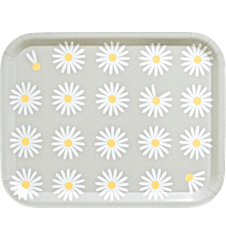 Tray Medium Daisy Grey
