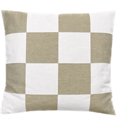 Taie d'oreiller 45x45cm Carreaux Verts Lin