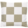 Taie d'oreiller 45x45cm Carreaux Verts Lin