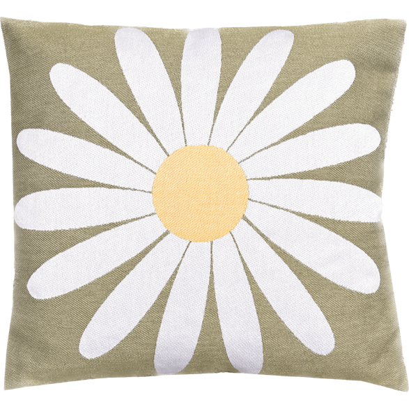 Kuddfodral 45x45cm Prästkrage Lingrön