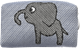 Pochette 8cm Elefant Bleu