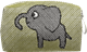 Necessär 8cm Elefant Grön