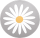 Dessous de Plat Marguerite Gris Clair