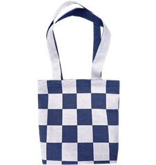 Tote M Checkered Blue
