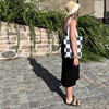 Tote M Kariert Schwarz