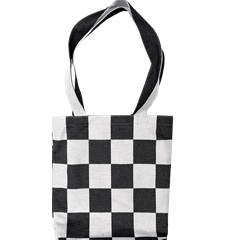 Tote M Carreaux Noir