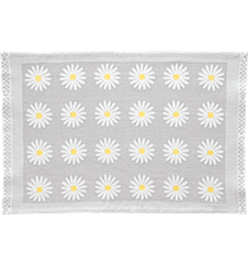 Tischset Wiesen-Margerite Grau linnen