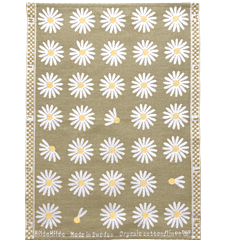 Essuie-mains Marguerites Vert Lin