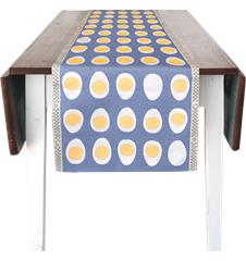 Chemin de table 35x150cm Oeufs Bleu