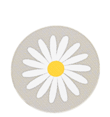Dessous de verre Marguerite Gris Clair