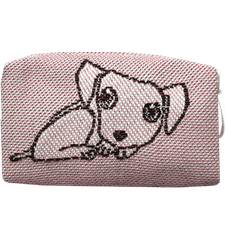 Kulturbeutel 8cm Hunde Rosa