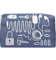 Pochette 18cm Câble Bleu ciel