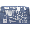 Toilet bag 18cm Cords Sky Blue
