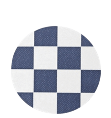 Coaster Checkered Blue