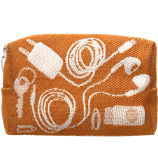 Kulturbeutel 12cm Kabel Orange