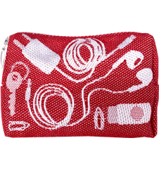 Pouch 12cm Cords Red