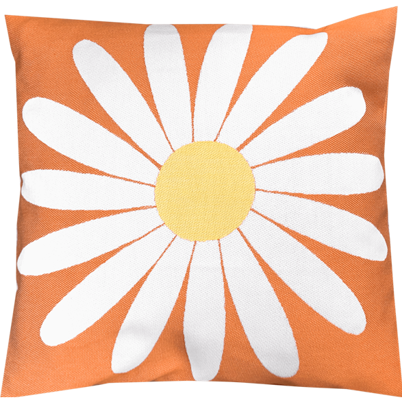 Taie d'oreiller 45x45cm Margerite Orange