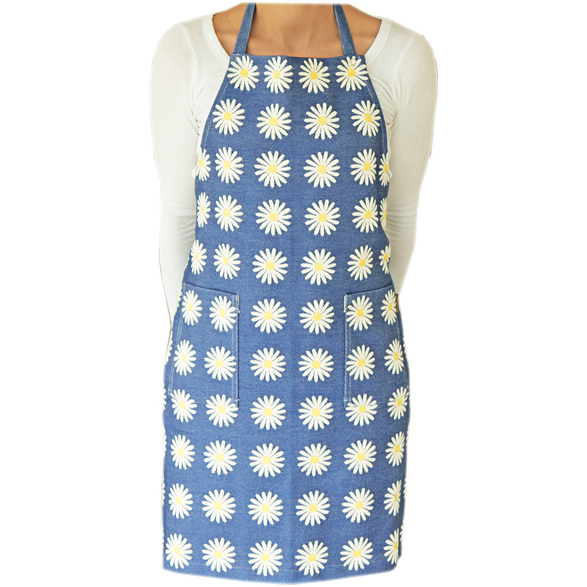 Tablier Marguerites Bleu