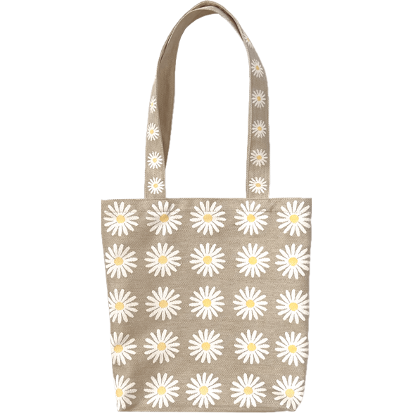 Tote M Marguerites Gris Lin