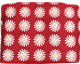 Pochette 25cm Marguerite Rouge