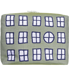 Toilet bag 25cm Windows Green
