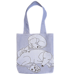 Tote M Chiens Bleue