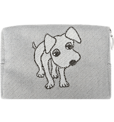 Necessär 12cm Hund Grå