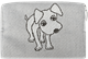 Kulturbeutel 12cm Hund Grau