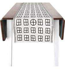 Runner 35x150cm Windows White