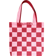 Tote L Karierter Rot Rosa
