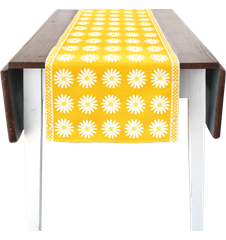 Chemin de table 35x150cm Marguerite Jaune