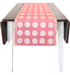 Tischläufer 35x150cm Wiesen-Margerite Rosa