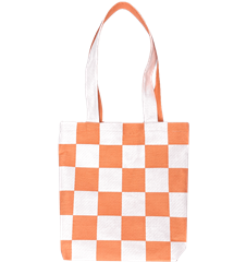 Tote M Kariert Orange