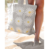 Tote XL Marguerites Gris Clair