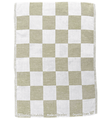 Torchon Carreaux Vert Gris