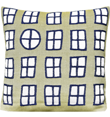 Taie d'oreiller 30x30cm Fenêtre Verte