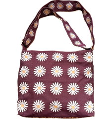 Messenger Bag Wiesen-Margerite Lila