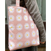 Tote M Daisy Pink Linen