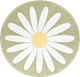 Seat cushion Daisy Linen green