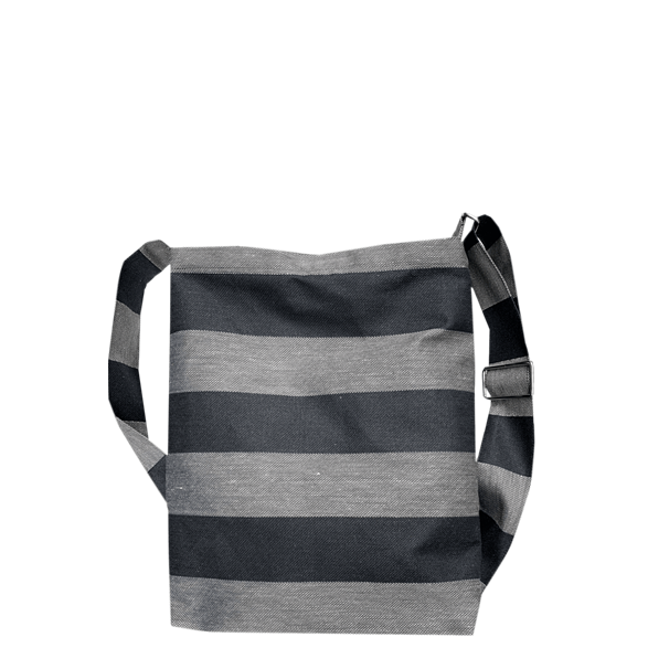 Messenger bag Stripe Black/Light-Grey