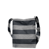Messenger Bag Gestreift Schwarz Hellgrau