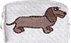 Pouch 8cm Dachshund Brown